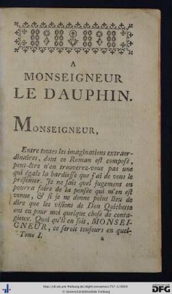 A Monseigneur Le Dauphin.