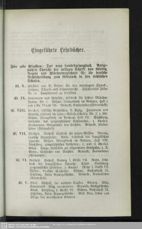 Eingeführte Lehrbücher
