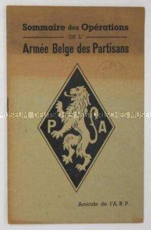 Propagandaschrift über den Partisanenkrieg im besetzten Belgien
