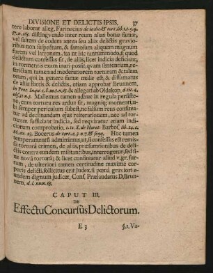 Caput III. De Effectu Concursus Delictorum.