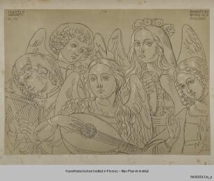 Musizierende Engel (angeblich nach Girolamo di Benvenuti in der Pinacoteca in Siena)