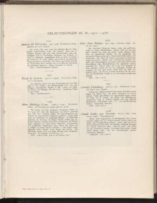 Erläuterungen zu Nr. 1471 - 1476: