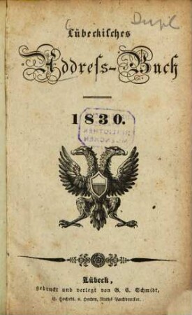 Lübeckisches Adressbuch. 1830
