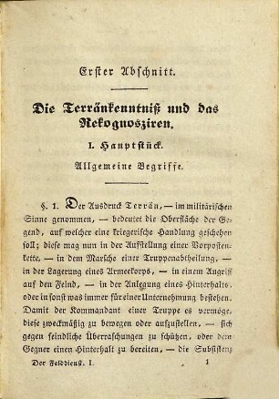 Der kleine Krieg : zeitgemäßes Handbuch für Offiziere aller Waffengattungen, 1