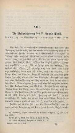 225-260 Die Weltanschauung des P. Angelo Secchi : ein Beitrag zur Widerlegung des mechanischen Monismus (Fortsetzung)