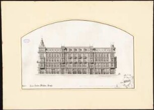 Bebauung der Kaiser-Wilhelm-Straße, Berlin: Fassaden zur Kaiser-Wilhelm-Straße