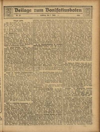 Ausgabe vom Sonntag, den 07. Juni 1914.