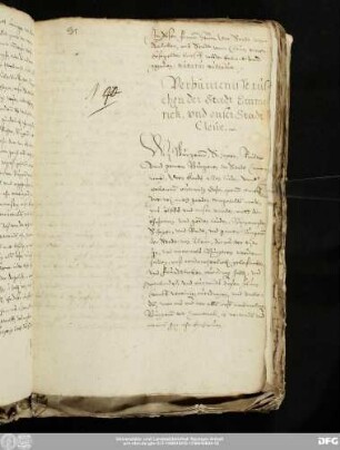[Faszikel 40] [Bündnisvertrag der Städte Emmerich und Kleve von 1418]