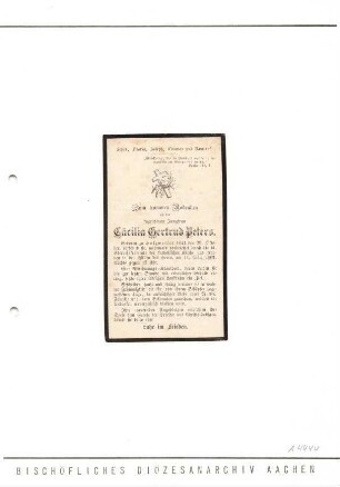 Peters, Cäcilia Gertrud Peters