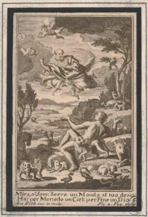 "Mira, O Uom [...]", Illustration Nr. 2 auf S. 31 einer Erbauungsschrift