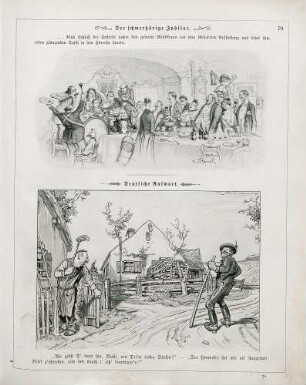 "Der schwerhörige Jubilar" "Deutliche Antwort"