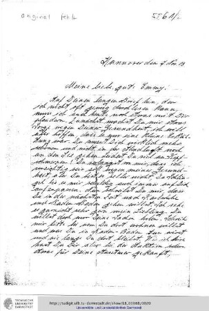 Brief vom 07.11.1903