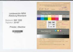 Entnazifizierung Albertine Priester, geb. 19.06.1895 (Lehrerin)