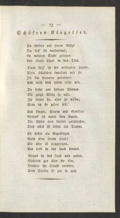 Schäfers Klagelied.
