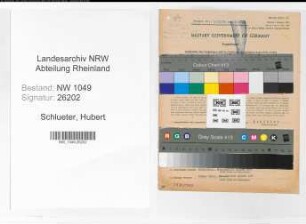 Entnazifizierung Hubert Schlueter , geb. 11.06.1886 (Geschaeftsfuehrer)