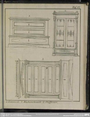 Commode; Bücherschrank; Chiffonier