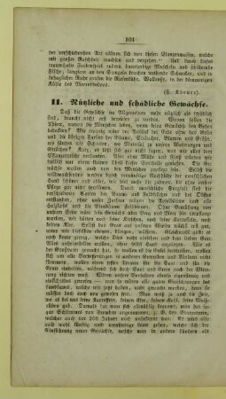 11. Nützliche und schädliche Gewächse