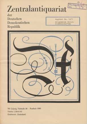 Nr. 1077: Allgemeine Naturwissenschaften