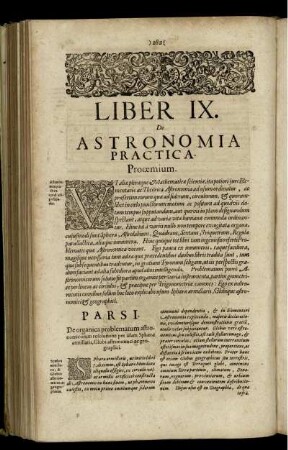 Liber IX. De Astronomia Practica.