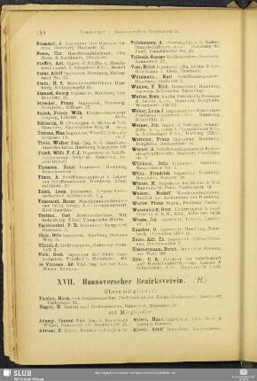 XVII. Hannoverscher Bezirksverein.