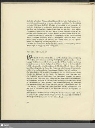Geselliges Leben