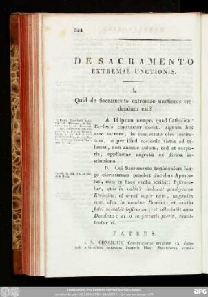 De Sacramento Extremae Unctionis.