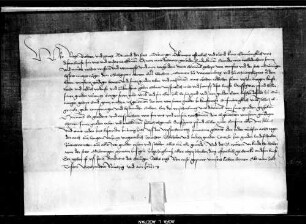 Vogt, Richter und Gemeinde zu Gröningen verkaufen an Graf Eberhard (V.) d. Ä. 34 lb. h. jährlicher Gült, wofür er ihnen allen Zoll zu Gröningen überläßt.