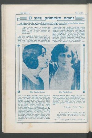 O meu primeiro amor : A história do primeiro amor, de algumas das principais personalidades de teatro, contadas por elas próprias