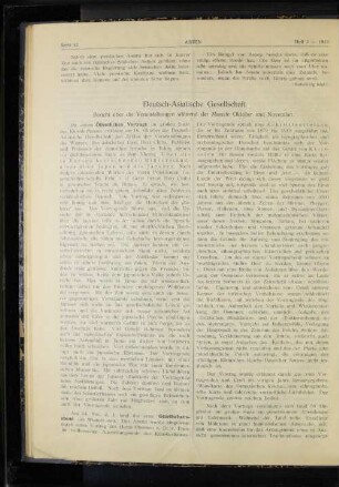 Deutsch-Asiatische Gesellschaft.