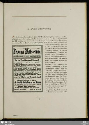 Die LVZ im ersten Weltkrieg