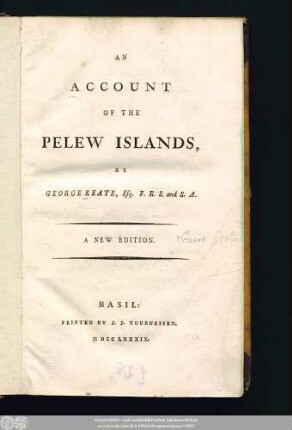 An account of the Pelew Islands