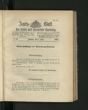 No. 81. 8. Juni. 1902.