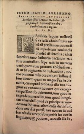 Bartholomaei Taegii Ivreconsvlti Mediolanensis Tractatus uarii ad Criminales causas pertinentes