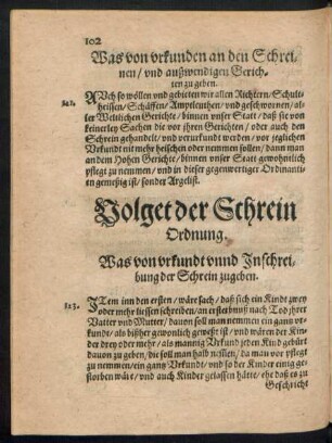 Volget der Schrein Ordnung.