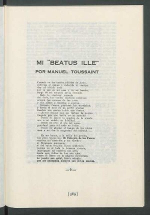 Mi "Beatus ille"