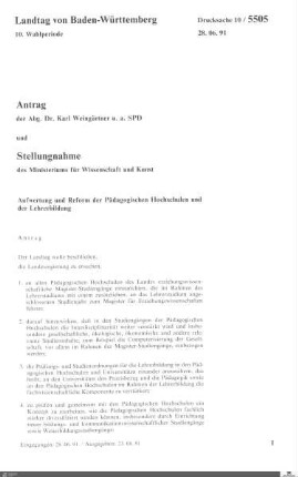 Reform der Pädagogischen Hochschulen