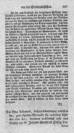 Das neue Testament, Luthers Uebersetzung unbeschadet, zum täglichen Gebrauche für unstudierte Christen aller Art, durchaus verständlich aufs neue übersetzt.
