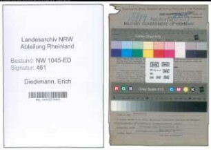 Entnazifizierung Erich Dieckmann , geb. 04.04.1909 (Studienrat)