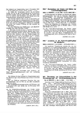 Beurlaubung von Jungen und Mädel der Lehrerbildungsanstalten : [Amtliche Erlasse] ; [Amtlicher Teil]
