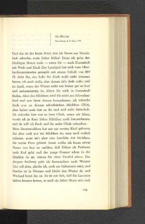 An Miller Wandsbeck, den 2. Februar 1776