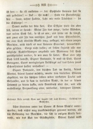 Salvator Rosa verläßt Rom und begiebt sich nach Florenz. Beschluß der Geschichte