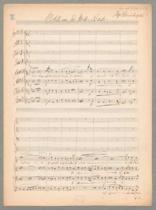 Herr ich warte auf dein Heil, Coro, C-Dur - BSB Mus.ms. 4746-12 : [caption title:] Motette von Joh. Mich: Bach