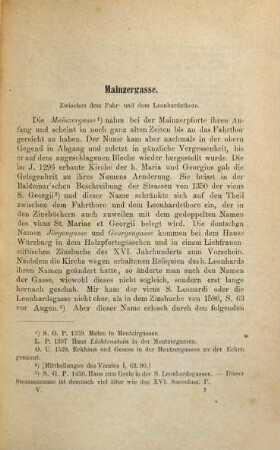 Oertliche Beschreibung der Stadt Frankfurt am Main, 5. Die Beschreibung des Schlusses der Altstadt und des Anfangs der Neustadt