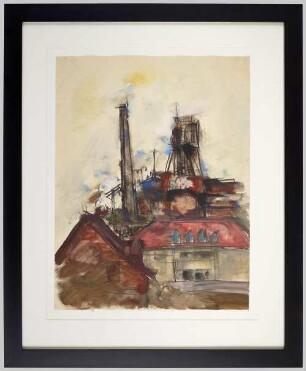 Aquarell "Zeche Wilhelmine-Victoria"