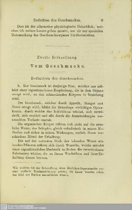 Zweite Betrachtung. Vom Geschmack
