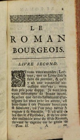 Le roman bourgeois