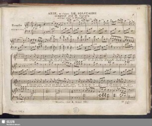 Arie, de l'opéra Le Solitaire