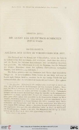 Erstes Buch: Die Kunst des helvetisch-römischen Zeitalters