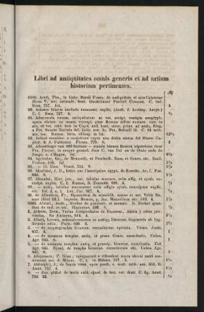 223-263, Libri ad antiquitates omnis generis et ad artium historiam pertinentes