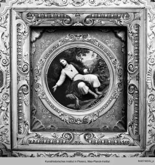Kassettendecke mit Darstellungen moralischer Tugenden : Personifikation der Hilfsbereitschaft